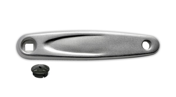 Pedalarm venstre 170mm Sølv Alu Vandret parallel For firkant aksel