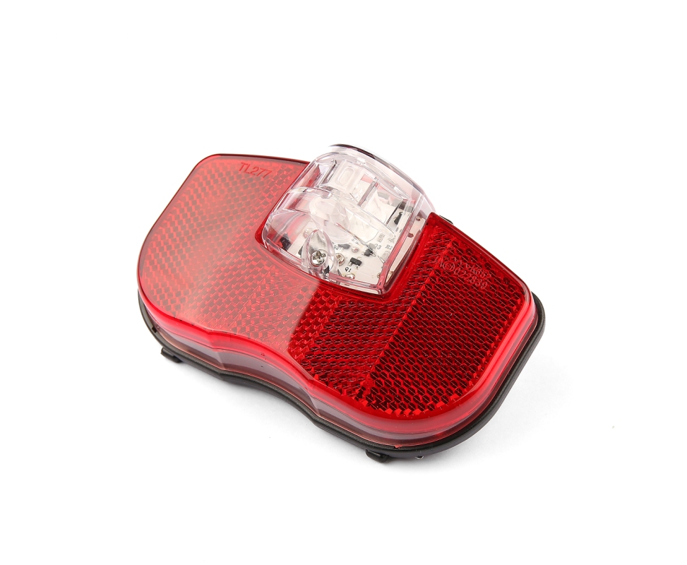 Smart STANDLIGHT baglygte med reflektor. Til dynamo og montering på bagagebærer  (80 mm). Standby-lys ved stop.