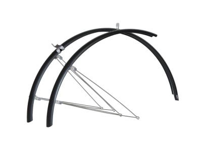 Bikepartner skærmsæt (matsort) 700C, 33 mm m/rustfri stivere. Sælges i pakker med 5 sæt. Papæsken er påtrykt nr. 2