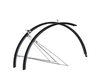 Bikepartner skærmsæt (matsort) 700C, 37 mm m/rustfri stivere. Sælges i pakker med 5 sæt. Papæsken er påtrykt nr. 4