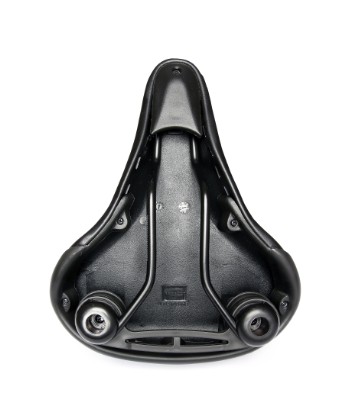 Sadel (unisex) fra Bikepartner model Mirum. 90° kørestilling. Gel indlæg, vandtæt betræk og elastomer for øget komfort.