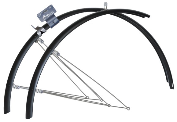 BikePartner skærmsæt (matsort) 26”, 60 mm m/rustfri stivere. Sælges i pakker med 5 sæt. Papæsken er påtrykt nr. 8