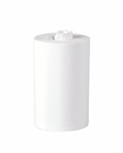 Papir MINI Håndklæderulle 1-lags. Bredde: 20 cm Længde: 120 m. Leveres uden hylse.