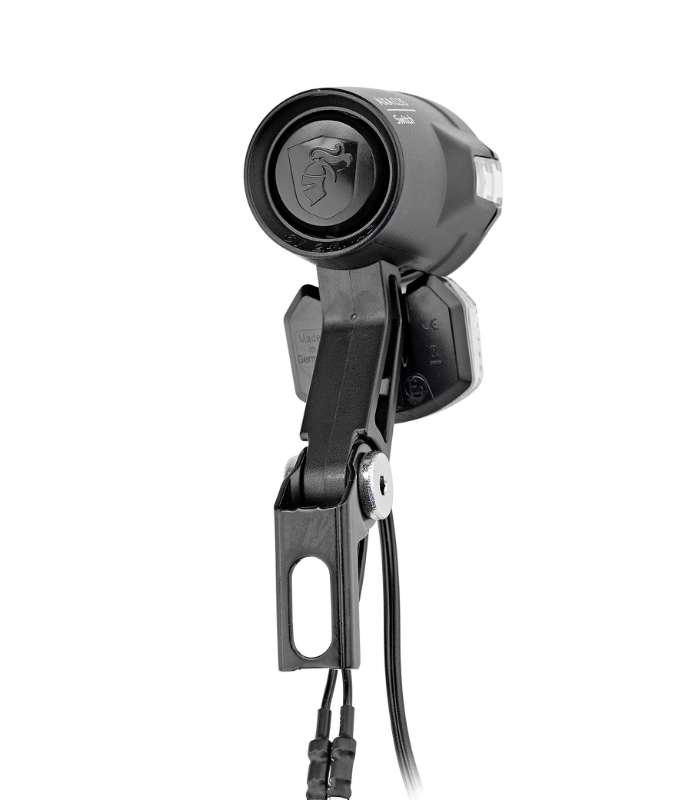 AXA Compactline 35 forlygte med reflektor. 6-12 V, 6 cm kabel, højeffekt 35 lux LED-lys Mere end 50.000 timers levetid.