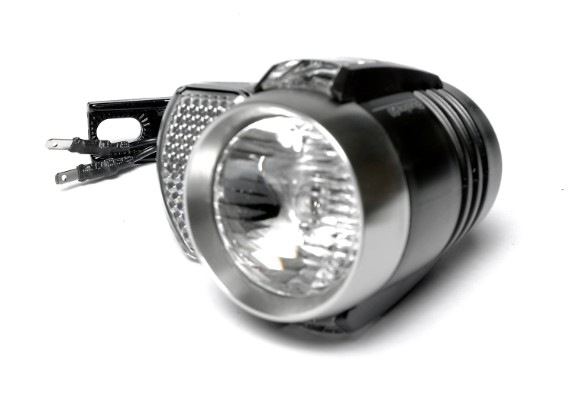 AXA Blueline50/E forlygte med reflektor. 6-12 V, 50 Lux, LED, ingen On/Off knap  Velegnet til elcykler (6-12 V).