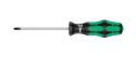 Torx® BO skruetrækker TX 40 fra WERA. Ø7,0 mm, 130 mm klinge, 112mm flerkomponent Kraftform greb, Wera Black Point-spids & sekskantet rullesikring.