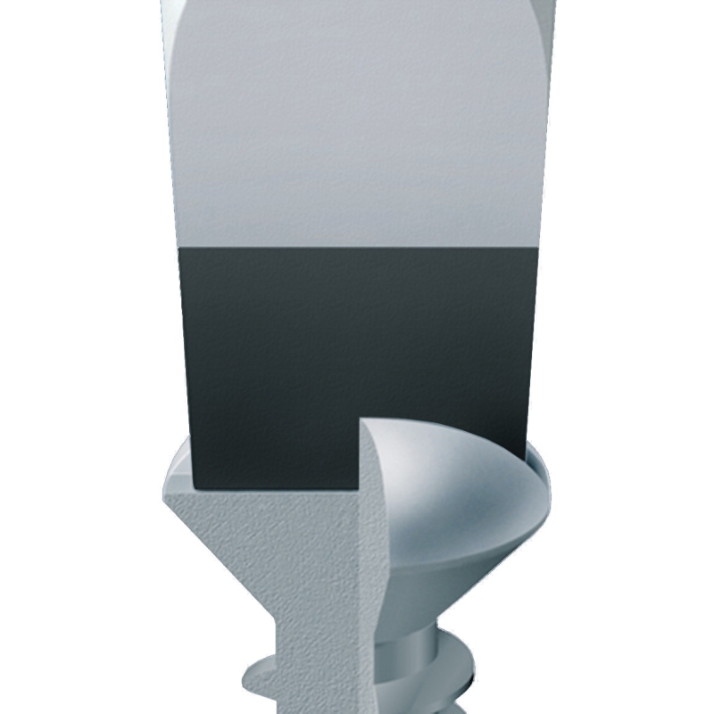 Skruetrækker lige kærv 0,8 mm. Flerkomponent  kraftform greb. Sekskantet klinge (90 mm lang). Med slagkappe og sekskant til fastnøgle.