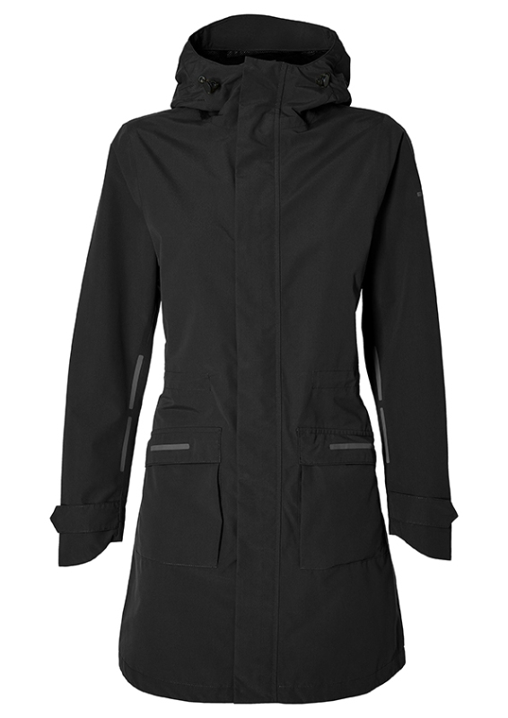 Regnparka BASIL Mosse L dame Jet Black