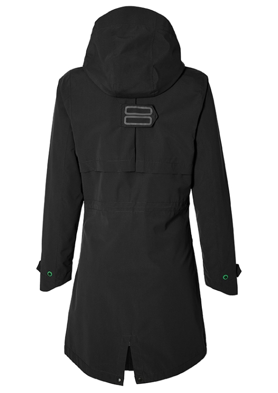 Regnparka BASIL Mosse L dame Jet Black