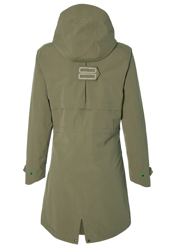 Regnparka BASIL Mosse XL dame Olive Green