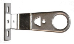 Kurvebeslag (sølv) til frontkurv ø28,5 mm (1 1/8
