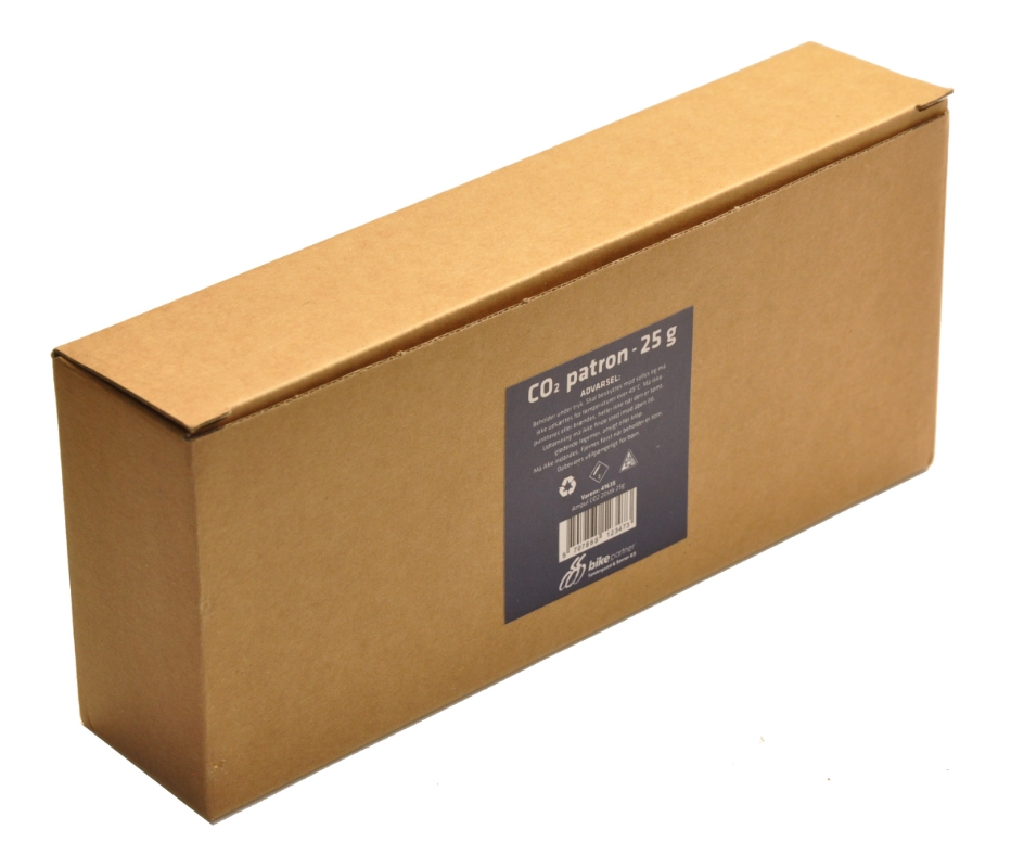 CO2  patron XL (25 g) med gevind. 20 stk. i boks.