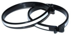 Bikepartner buksebøjler (sort) Plastik m. refleks (25/250)