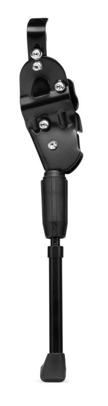 Støtteben (sort) fra Bikepartner. Montering på bagstel. Multi justerbar 24-28