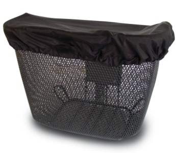 Vandtæt overtræk (sort) fra Bikepartner til cykelkurve.  Passer til cykelkurve op til 33 x 26 cm (LxB).