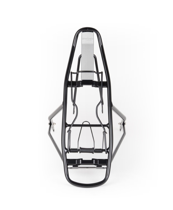 Bagagebærer ACTIV DB AM (sort) fra Atran Velo. Bagagebærer med klap, AVS, til DISC, maks. bæreevne: 25 kg, passer til 24-28