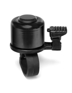 Bikepartner NUVO MINI klokke (sort) i aluminium. Klokken leverer op til 80 dB og den vejer  27 gr. Leveres i displayboks til disken (20 stk.)