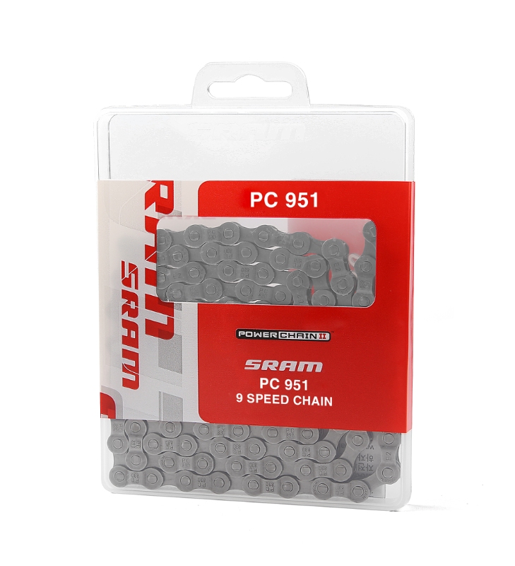 Kæde SRAM PC951 æske Grå 9 speed 114L