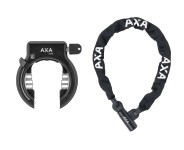 AXA Solid & LINQ CITY100 låsesæt. Samme nøgle benyttes til begge låse. AXA online nøgleservice. Sikkerhedsniveau 11/15 (solid) og 9/15 (LINQ)