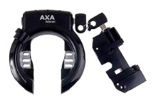 Batterilåse sæt AXA Defender E-bike Bosch Gen. 2, for Bagagebærer, PLUG IN Key, anti drilling cylinder, hardened steel bracke