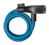 Spirallås AXA Resolute (Petrol Blue) 1200 x 8 mm. med nøgle. 8 mm wire med beskyttende betræk.