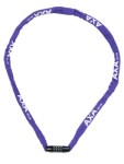 Kædelås AXA RIGID (Purple) 1200 x 3,5 mm 3,5 mm kæde med kodelås (4 cifre fritvalg). Kraftig beskyttende polyester-betræk.
