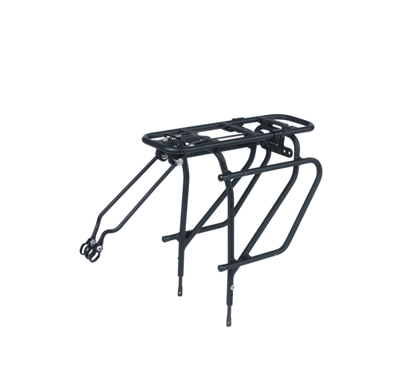 Bagagebærer (matsort) fra BASIL model Universal Cargo Carrier MIK (in) Side. Bagagebæreren er i  aluminium og er forberedt til MIK & MIK Side.