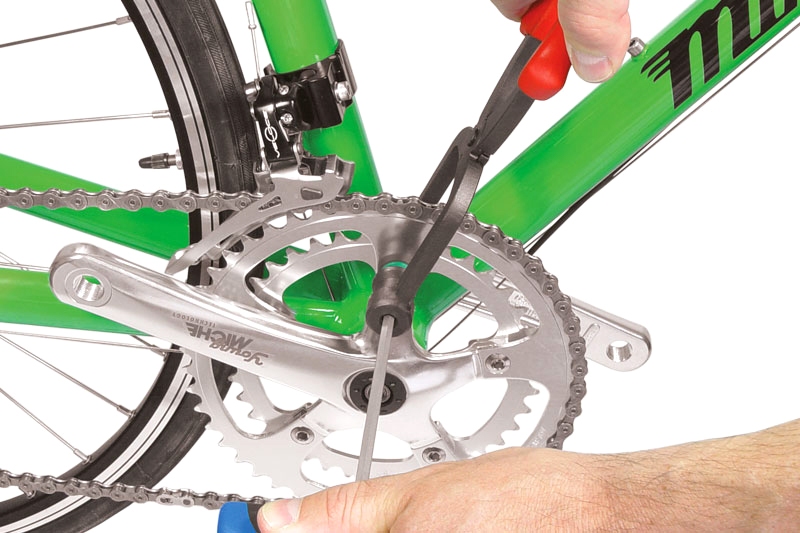 Klingeværktøj Chainring'r fra Cyclus til nem og hurtig af- og påmontering af klingebolte. Bit-D til f.eks. Shimano, Truvativ medfølger.