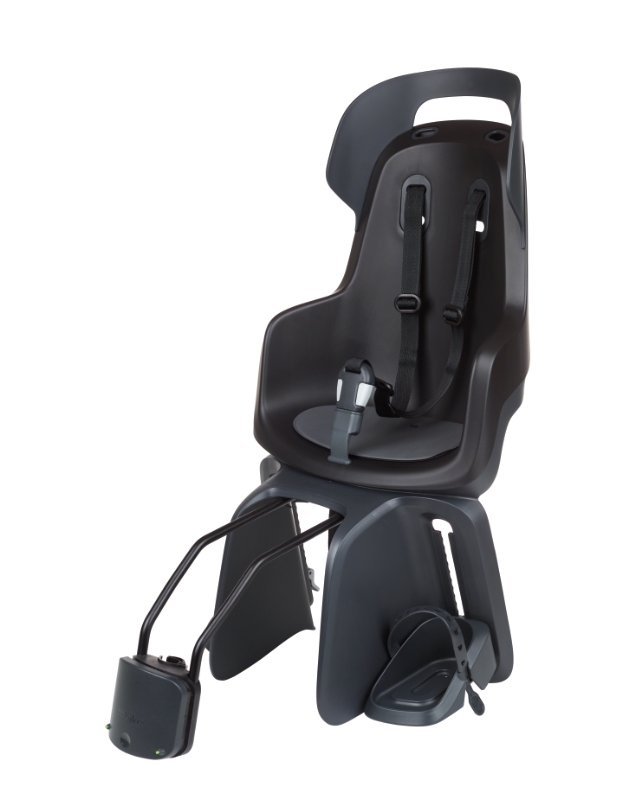 Barnestol BoBike GO maxi (sort) til montering på rammen, Ø 28-40mm   Max. 22 kg, alder 9 mdr - 6 år.
