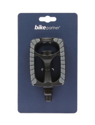 Pedal BikePartner Sort/Grå helstøbt nylon 9/16 m.refleks