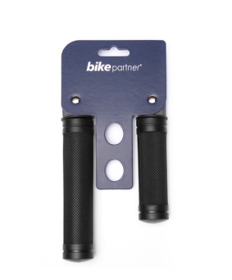 BikePartner TwistGrip håndtagssæt (sort). Str. 90/128 mm