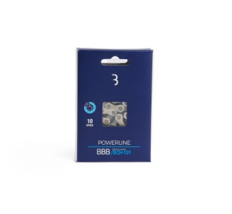 Kæde BBB POWERLINE 10 æske Sølv/Sort 10 speed 114L (10/50) BCH-101