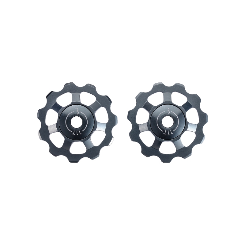 BBB AluBoys kædeførerhjul/pulleys 11T. Udført i 7075 T6 alu. og med lukkede lejer i stål. Kompatibel med Campagnolo, Shimano & SRAM