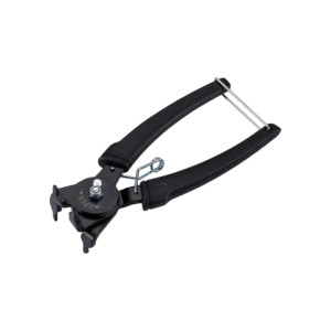 Kædeværktøj BBB Re-Link til montering/afmontering af samleled. Ergonomiske 90° håndtag og greb udført i GRS-certificeret genbrugsplast.