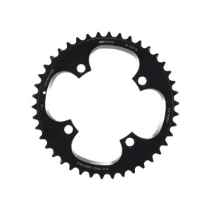 BBB RoundAbout klinge 42T til triple kranksæt. 9-10 speed, ø104, 4 hul, vægt: 86 g, CNC fræset 7075 T6 aluminium.