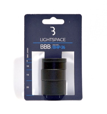 Afstandsringe BBB LightSpace Mat Sort 1-1/8 BHP-36 - 5+10+15+20mm