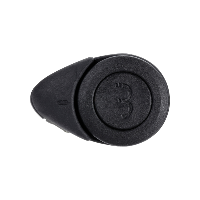 Håndtagsæt BBB KingComfort (sort). Gribekernen og endekapperne er lavet af 80 % genanvendt havaffald . Længde: 135/135 mm. Monteres med skrue.