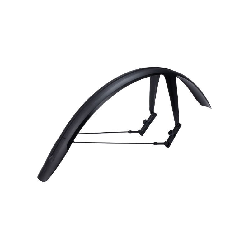 Bagskærm BBB DiscGuardPlus til bag, passer til dækbredde 42-57 mm. Skånsomt gummi- belagt beslag. Skærmen er velegnet til Gravel.