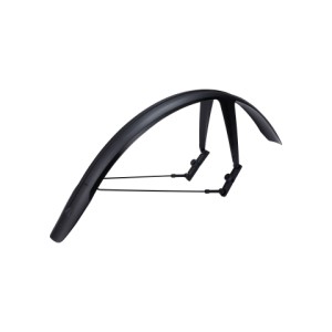 Bagskærm BBB DiscGuardPlus til bag, passer til dækbredde 42-57 mm. Skånsomt gummi- belagt beslag. Skærmen er velegnet til Gravel.