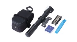 BBB CombiSet EasyPack sadeltaske inkl. MiniFold S  værktøj m. 9 funktioner, selvklæbende lapper, WindWave minipumpe og 2 stk. dækjern