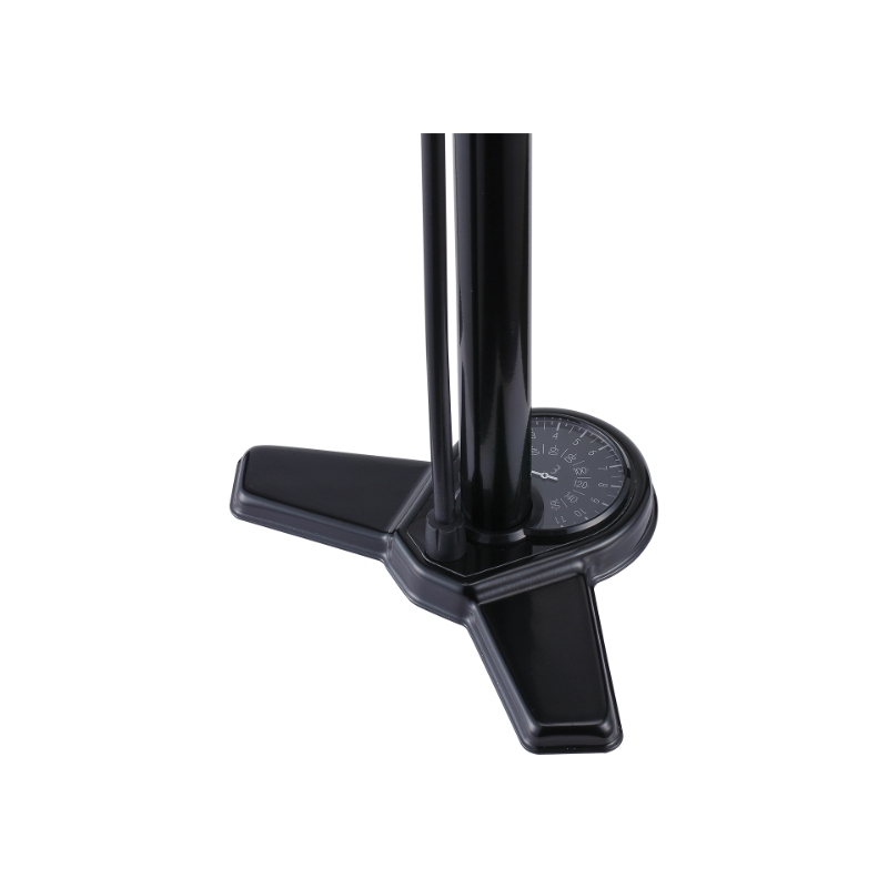 Fodpumpe (sort) BBB AirBoost 2.0 med nyt og forbedret pumpehoved. Tryk op til  11 bar/160 psi . Pumpen har manometer.