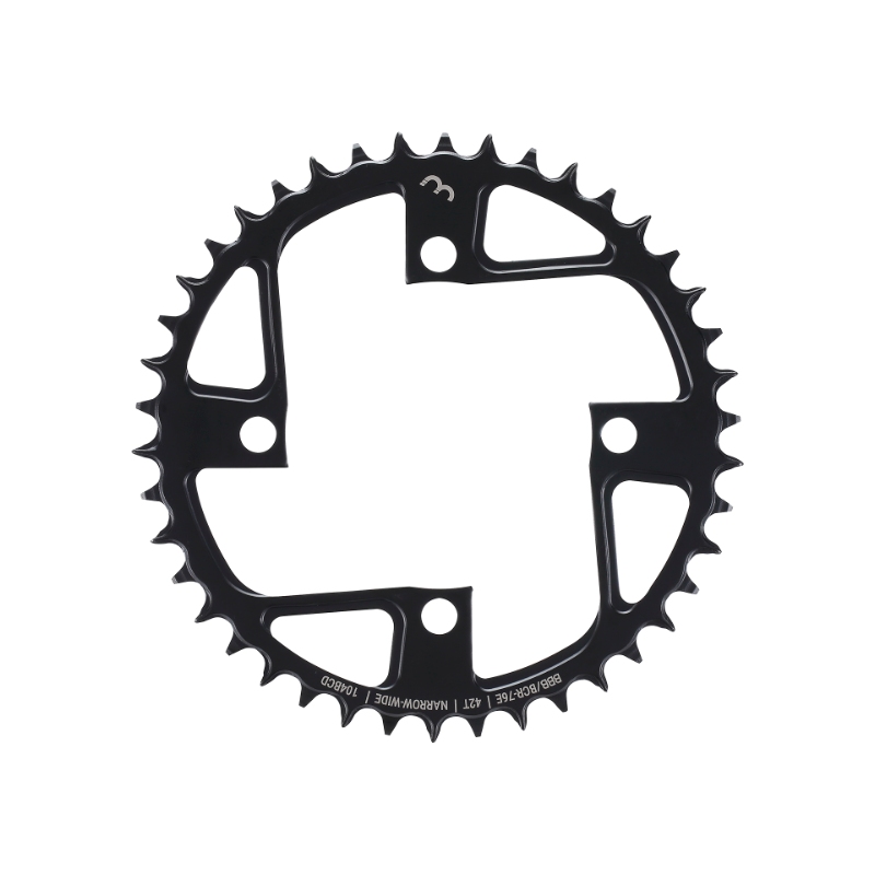Klinge BBB E-bikeGear NarrowWide (sort). 42T Ø104 hærdet stål,1-12 speed BCR-76E