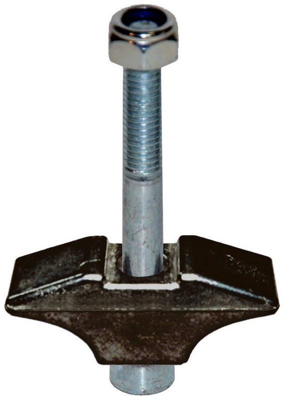 Beslag ESGE støtteben Sort smal (10) m/bolt 8x80