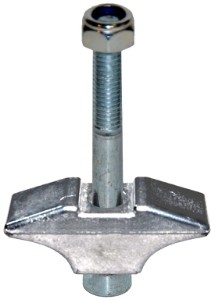 Beslag ESGE støtteben Alu. Smal  m/bolt 8x70