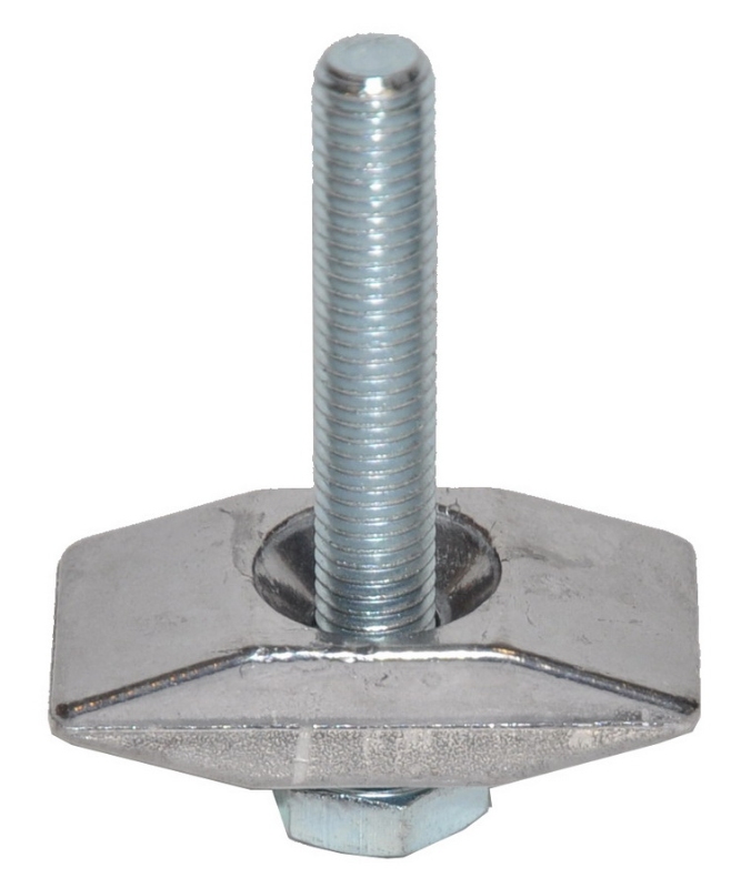 Beslag ESGE støtteben SØLV bred m.sekskant bolt (50)