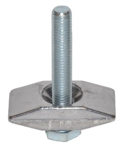 Beslag ESGE støtteben SØLV bred m.sekskant bolt (50)