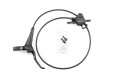 Hydraulisk forbremse (sort) fra Tektro. Ø5x850mm bremseslang, leveres samlet. Venstre greb (2-finger) med reach.