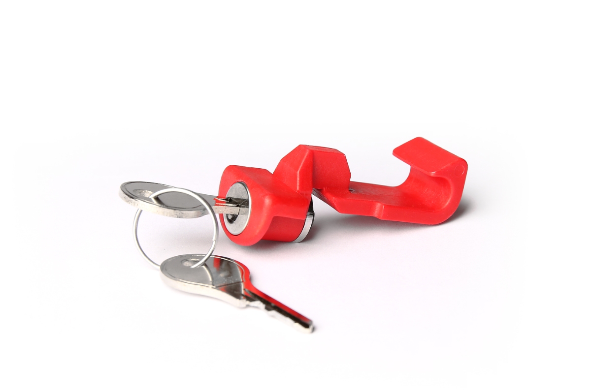 Trykknap KLICKFIX Styradapter Rød knap med lås i top KF539.800For KF810/811/818/819