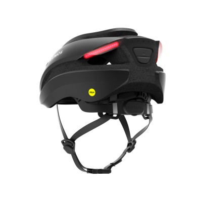 Lumos Ultra hjelm med MIPS (charcoal black). Str. M/L (54-61cm). Cykelhjelm med integrerede lygter, blinklys og bremselys. 