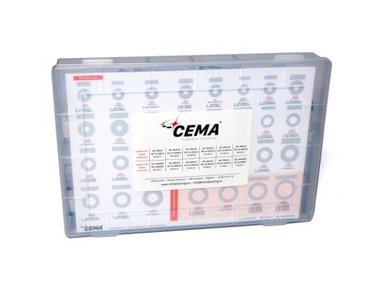 CEMA boks med keramiske kuglejer til nav. Sortiment (50 stk.) 
